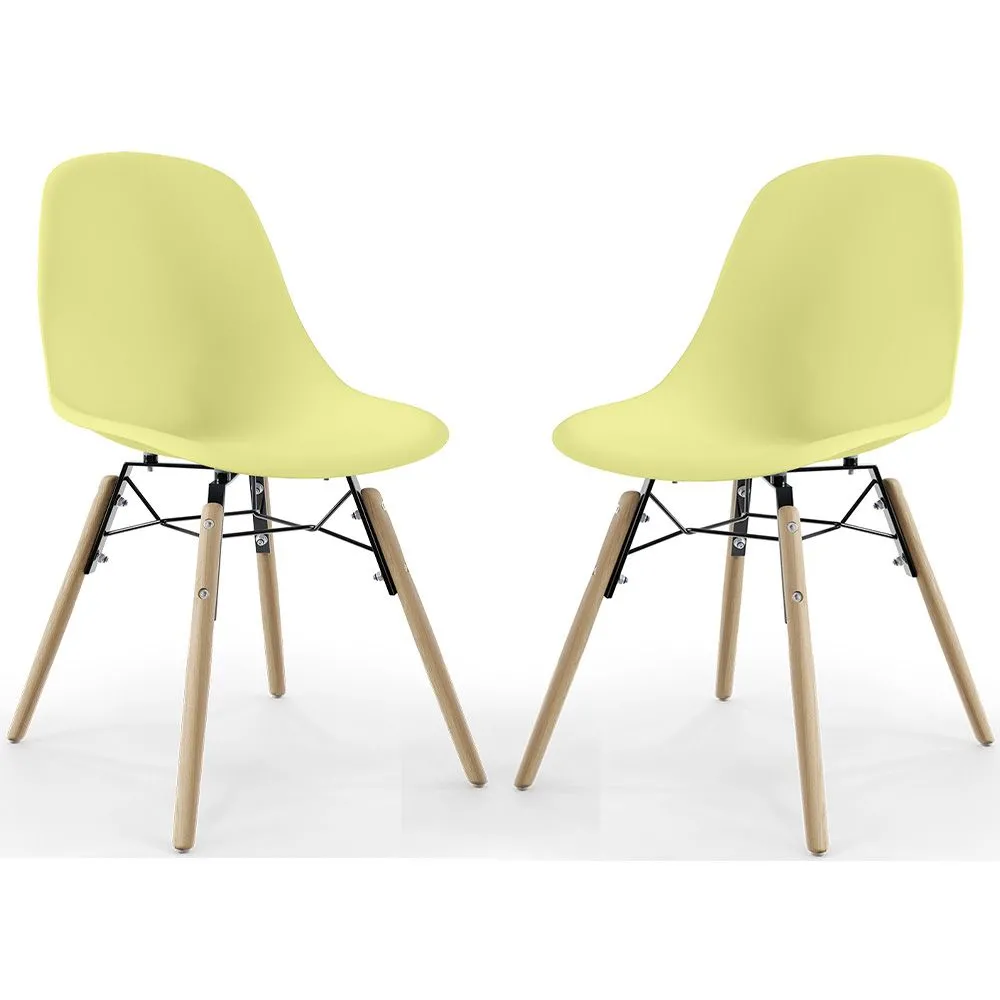Eetkamerstoel - Scandinavisch Design - Houten Poten - Set van 2 - Skögur image 8