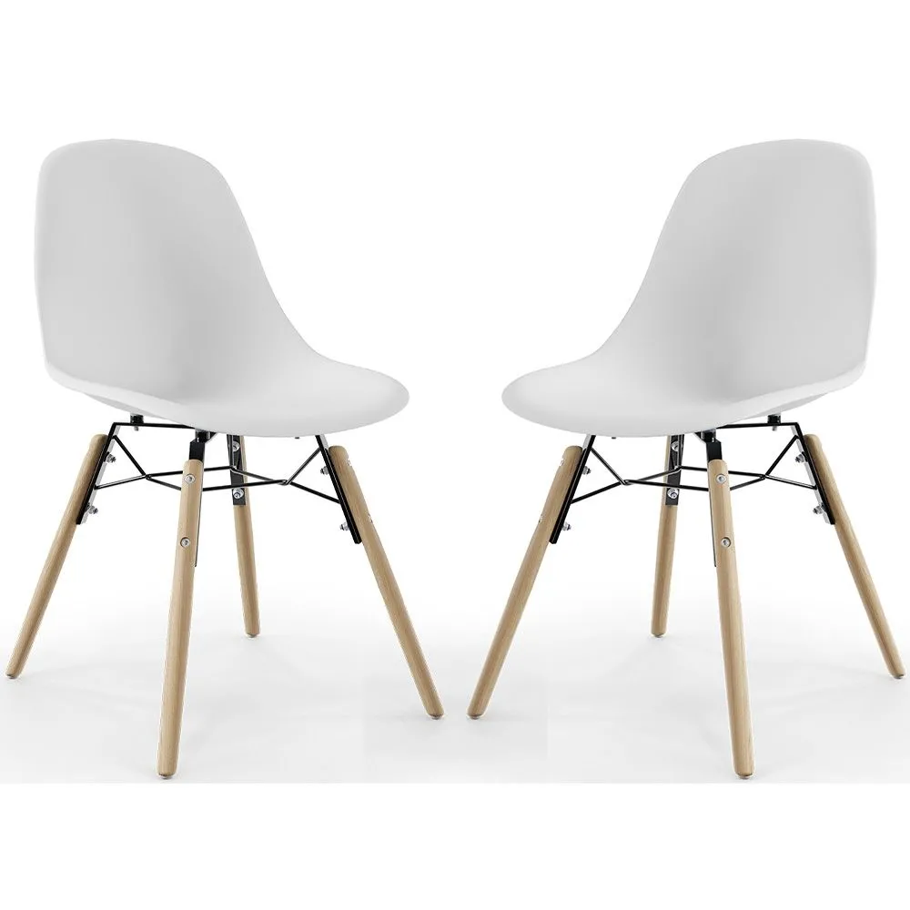 Eetkamerstoel - Scandinavisch Design - Houten Poten - Set van 2 - Skögur image 8