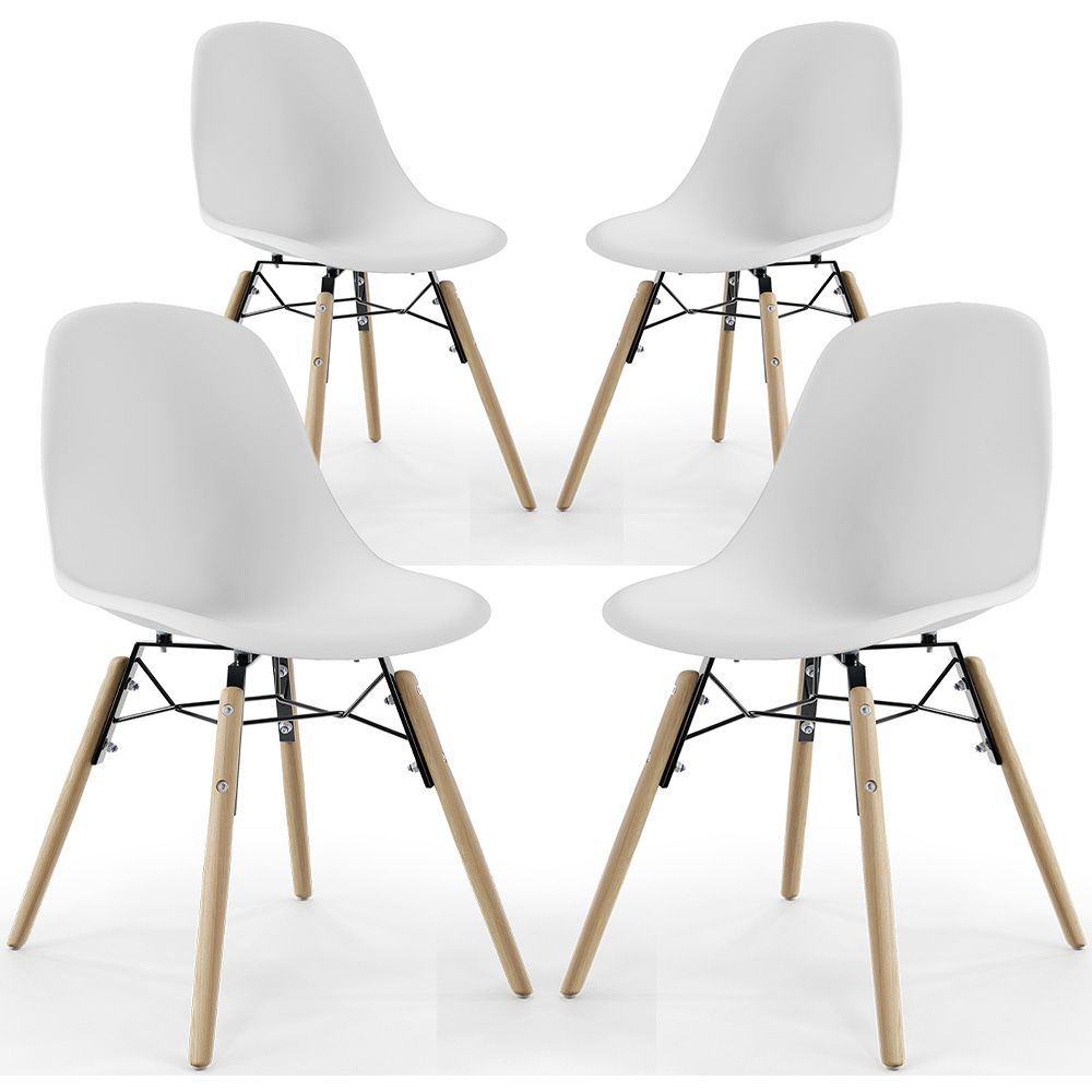 Eetkamerstoel - Scandinavisch Design - Houten Poten - Set van 4 - Skögur image 8