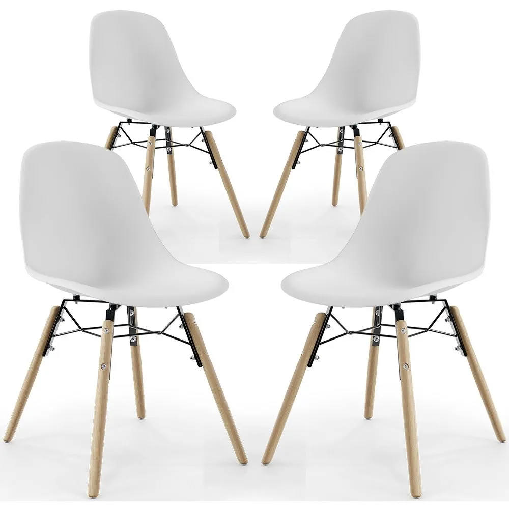 Eetkamerstoel - Scandinavisch Design - Houten Poten - Set van 4 - Skögur image 8