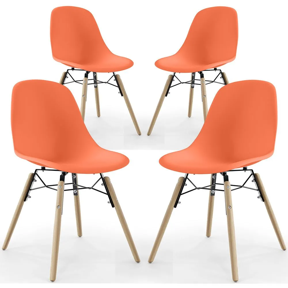 Eetkamerstoel - Scandinavisch Design - Houten Poten - Set van 4 - Skögur image 8