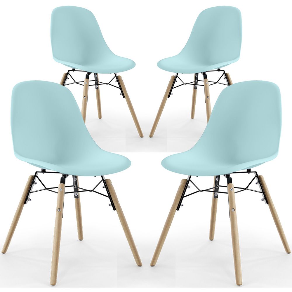 Eetkamerstoel - Scandinavisch Design - Houten Poten - Set van 4 - Skögur image 8