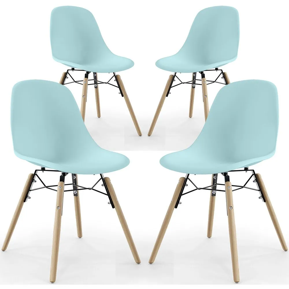 Eetkamerstoel - Scandinavisch Design - Houten Poten - Set van 4 - Skögur image 8