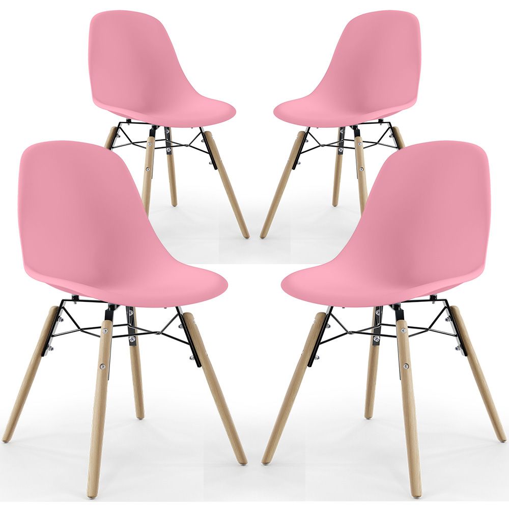 Eetkamerstoel - Scandinavisch Design - Houten Poten - Set van 4 - Skögur image 8
