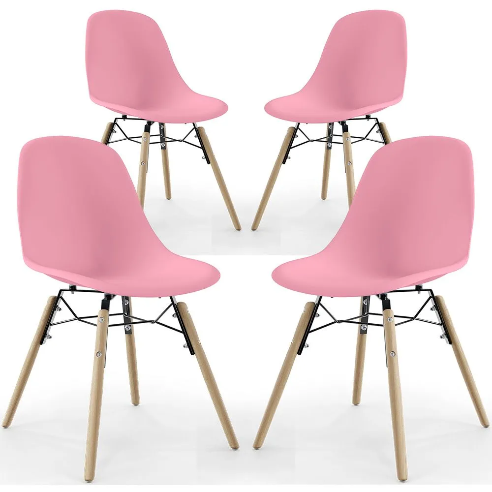Eetkamerstoel - Scandinavisch Design - Houten Poten - Set van 4 - Skögur image 8