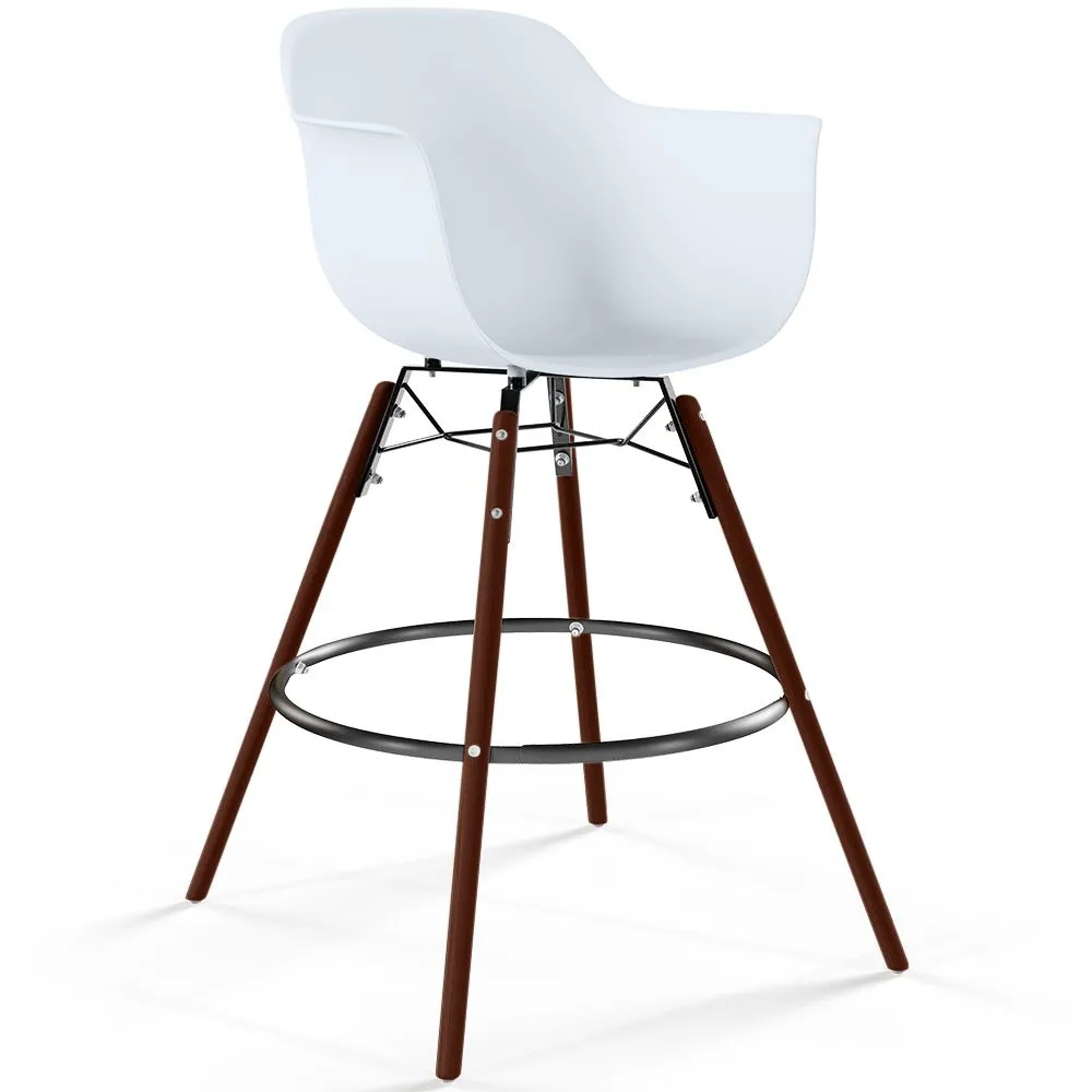 Barstoel - Scandinavisch Design - Poten van Donker Hout - Nordika image 8