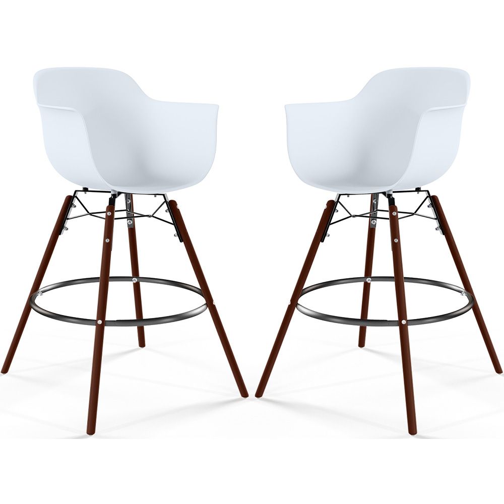 Barkrukken - Scandinavisch Design - Donkere Houten Poten - Set van 2 - Nordika image 8