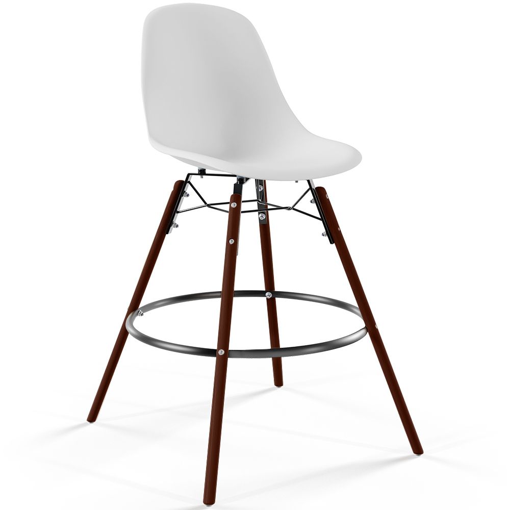 Barkruk - Scandinavisch Design - Donkere Houten Poten - Skögur image 8
