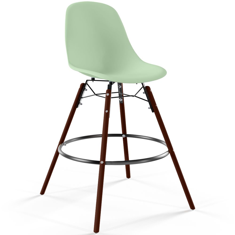 Barkruk - Scandinavisch Design - Donkere Houten Poten - Skögur image 8