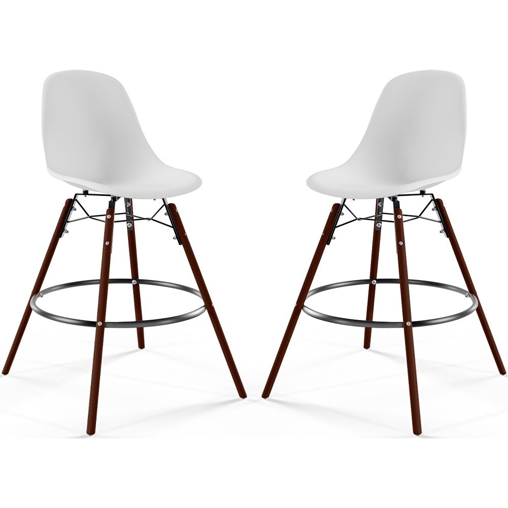 Barkrukken - Scandinavisch Design - Donkere Houten Poten - Set van 2 - Skögur image 8
