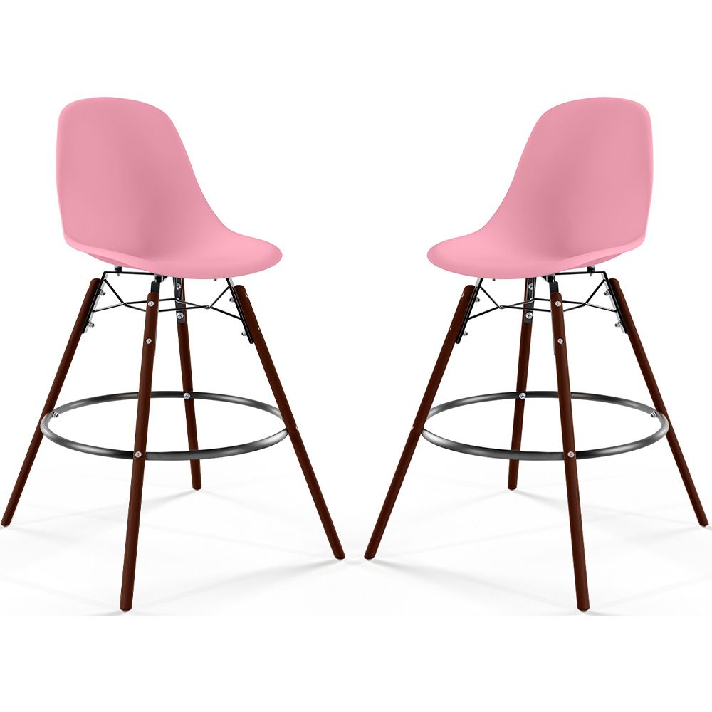 Barkrukken - Scandinavisch Design - Donkere Houten Poten - Set van 2 - Skögur image 8