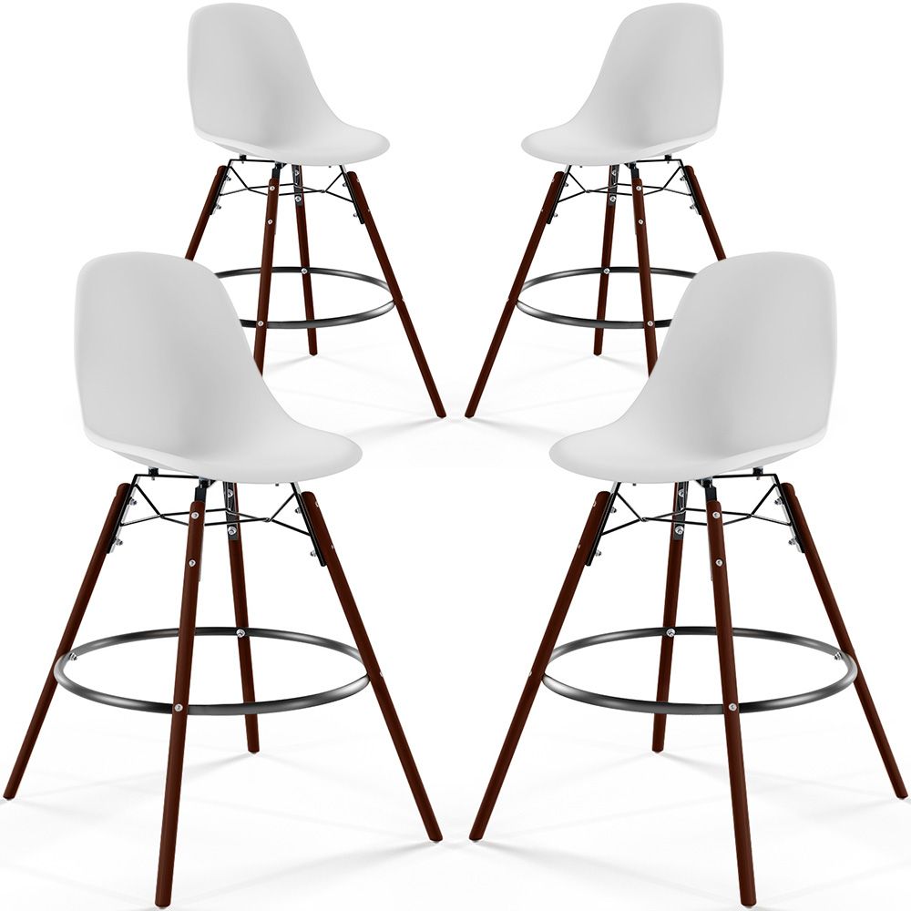 Eetkamerkrukken - Scandinavisch Design - Donkere Houten Poten - Set van 4 - Skögur image 8