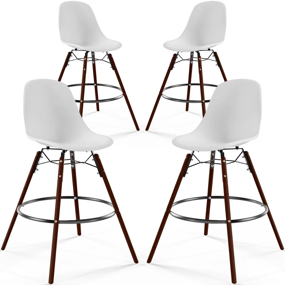Eetkamerkrukken - Scandinavisch Design - Donkere Houten Poten - Set van 4 - Skögur image 8