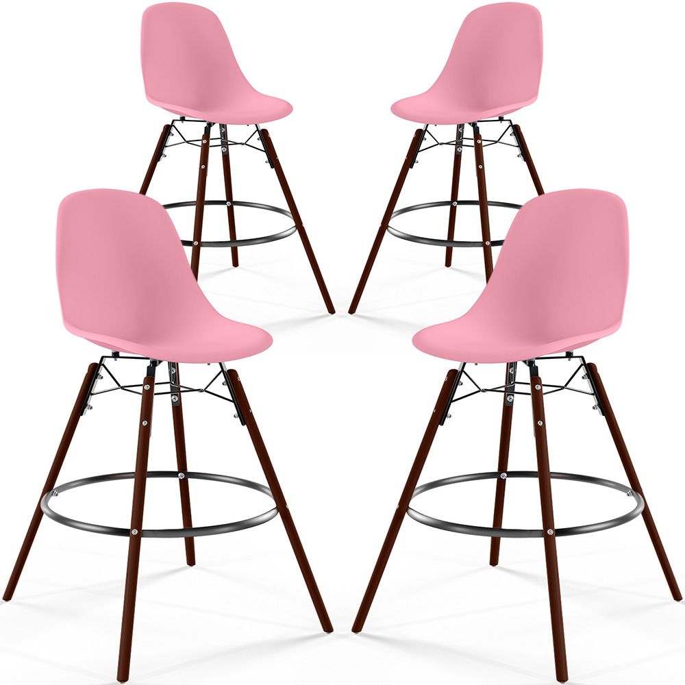Eetkamerkrukken - Scandinavisch Design - Donkere Houten Poten - Set van 4 - Skögur image 8