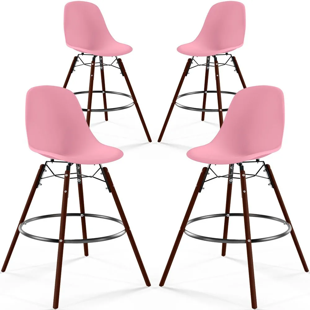 Eetkamerkrukken - Scandinavisch Design - Donkere Houten Poten - Set van 4 - Skögur image 8