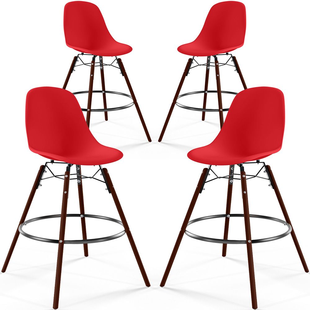 Eetkamerkrukken - Scandinavisch Design - Donkere Houten Poten - Set van 4 - Skögur image 8