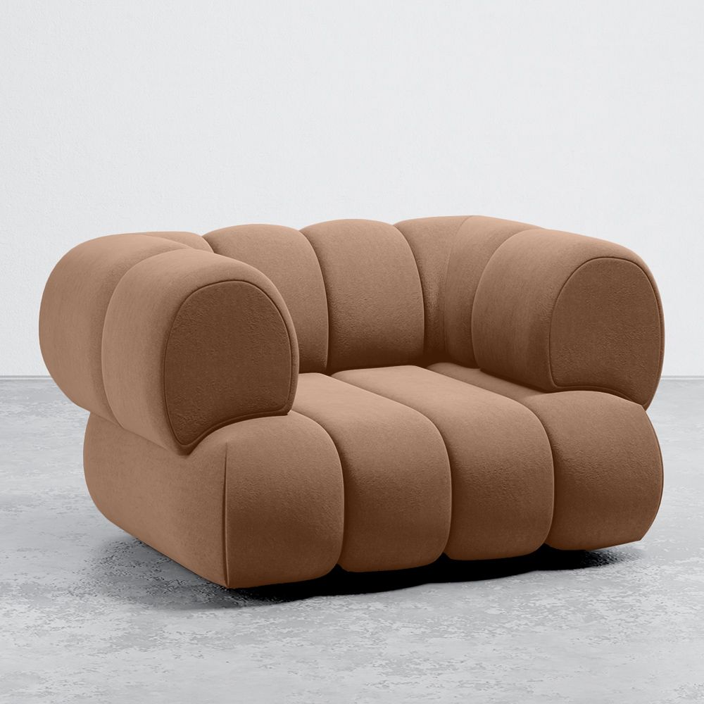 Velours Beklede Fauteuil - Moderne Stijl - Gebogen Velvet image 8