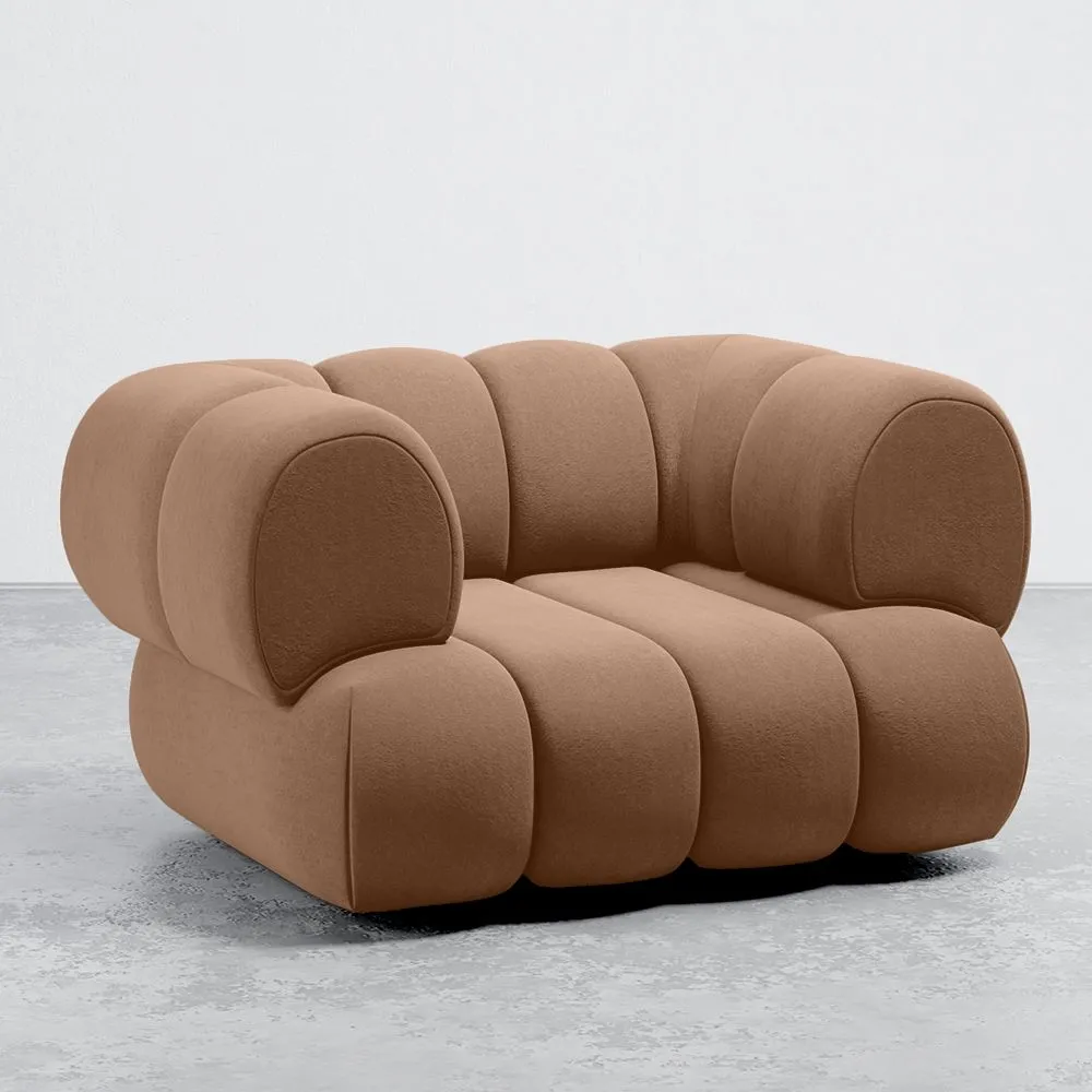 Velours Beklede Fauteuil - Moderne Stijl - Gebogen Velvet image 8