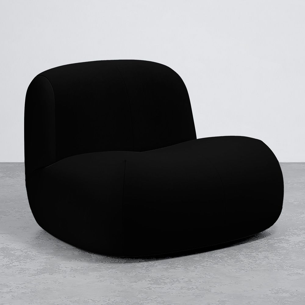 Moderne Minimalistische Fauteuil met Gebogen Design en Fluwelen Bekleding - Comfort en Hedendaagse Stijl - Büba image 8