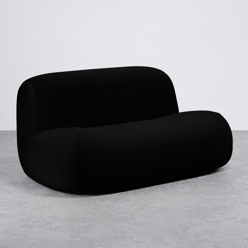 Moderne Minimalistische Bank met Gebogen Design en Fluwelen Bekleding - Comfort en Hedendaagse Stijl - Büba image 8