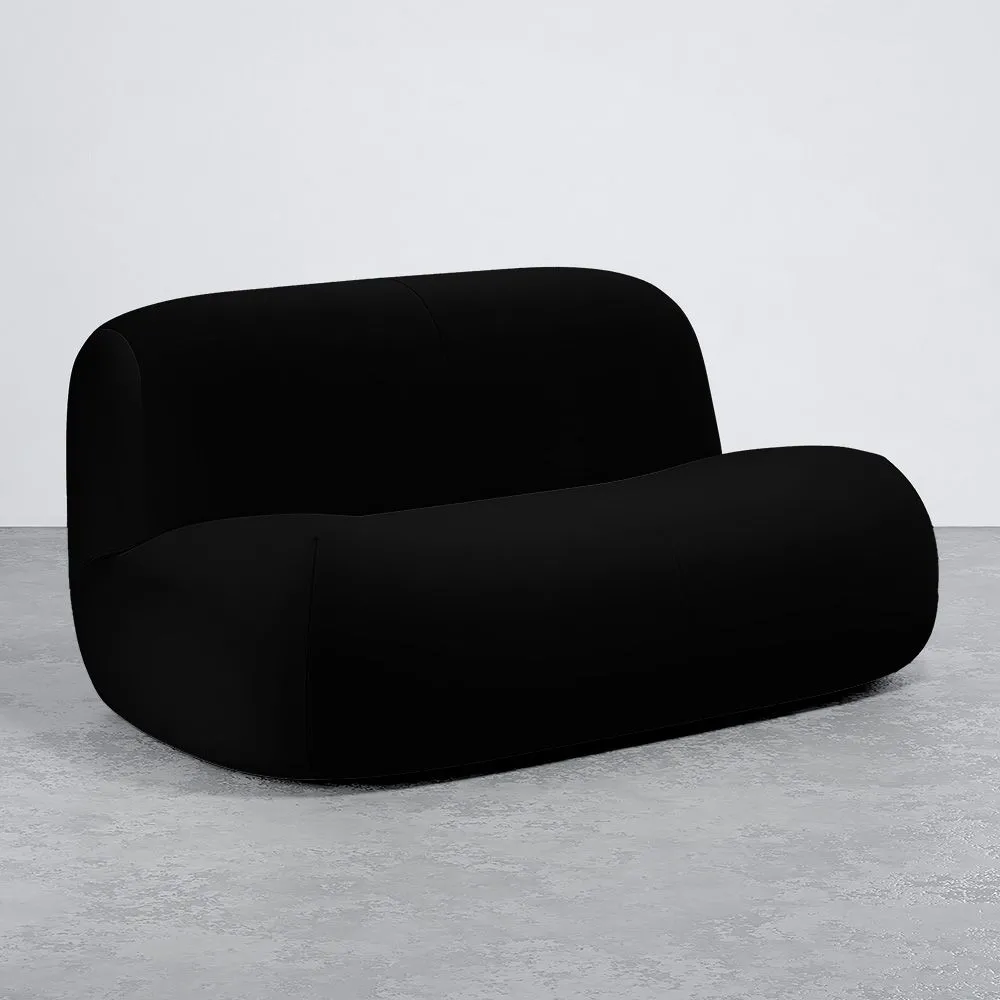 Moderne Minimalistische Bank met Gebogen Design en Fluwelen Bekleding - Comfort en Hedendaagse Stijl - Büba image 8