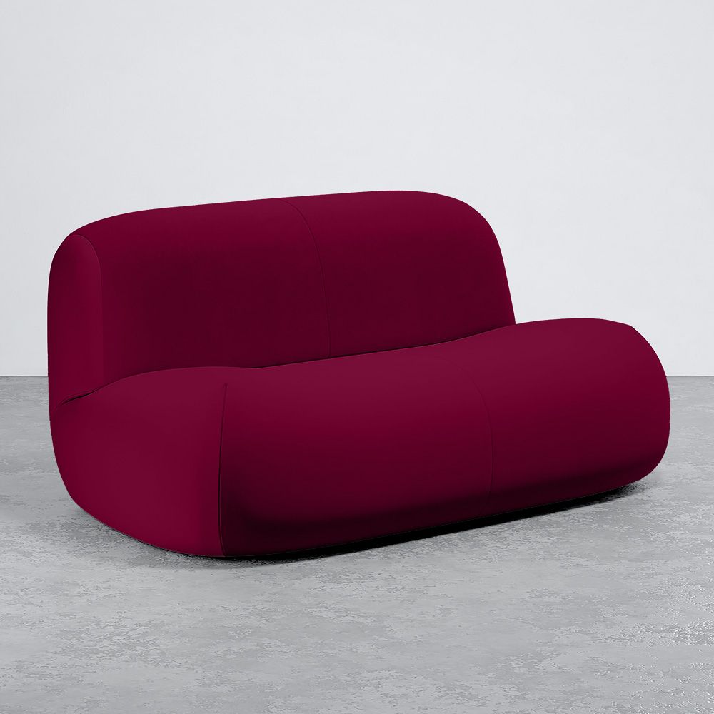 Moderne Minimalistische Bank met Gebogen Design en Fluwelen Bekleding - Comfort en Hedendaagse Stijl - Büba image 8