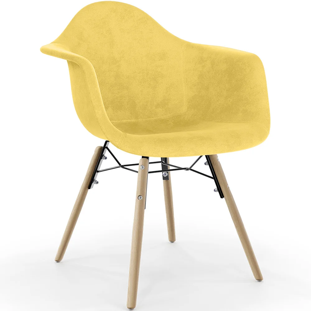 Fluwelen Eetkamerstoel - Scandinavisch Design en Houten Poten - Nordika image 8