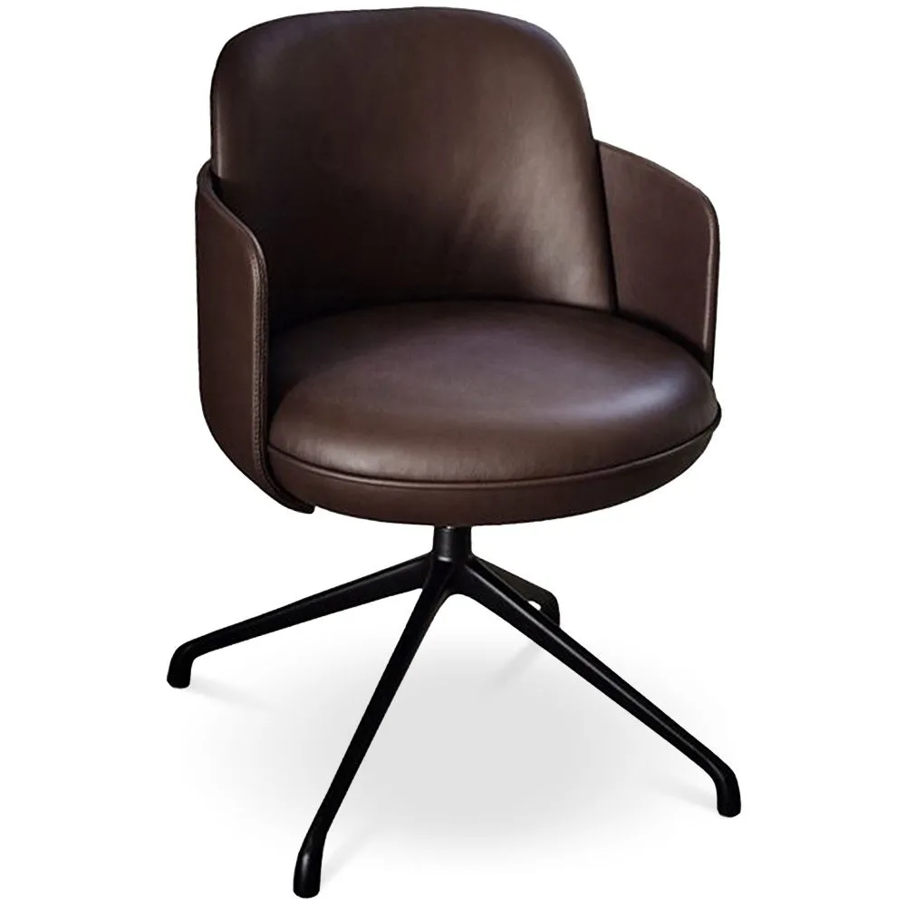 Draaifauteuil Bekleed met Leder - Modern Design voor Luxe Kantoren en Hotels - Carla image 8