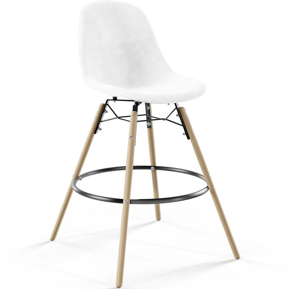 Fluwelen Barkruk - Scandinavisch Design en Houten Poten - Skögur image 8