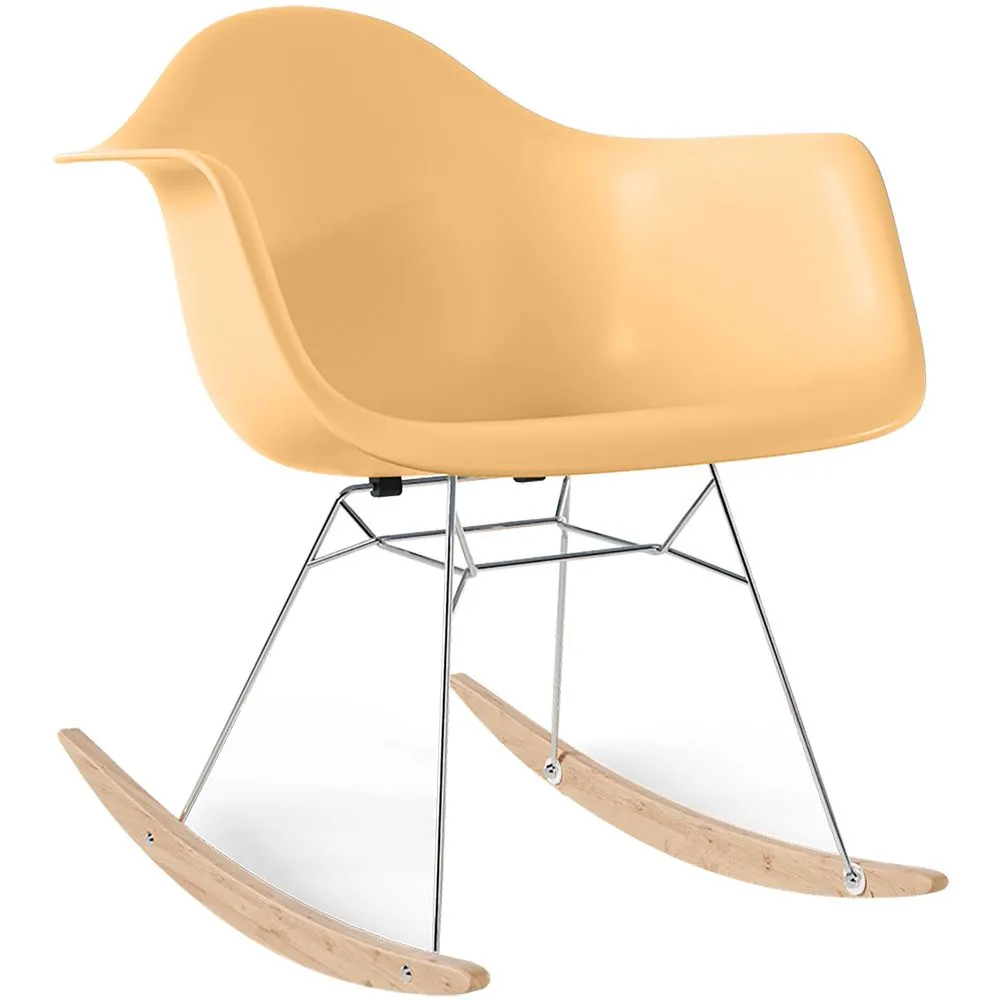 Schommelstoel - Scandinavisch Design - Houten en Metalen Poten - Nordika image 8