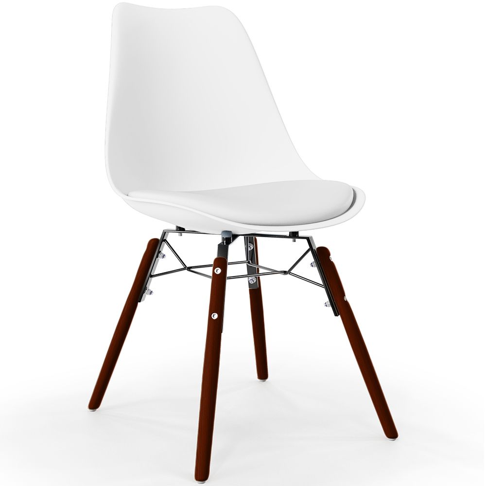 Eetkamerstoel met Kussen - Scandinavisch Design en Donkere Houten Poten - Skögur image 8