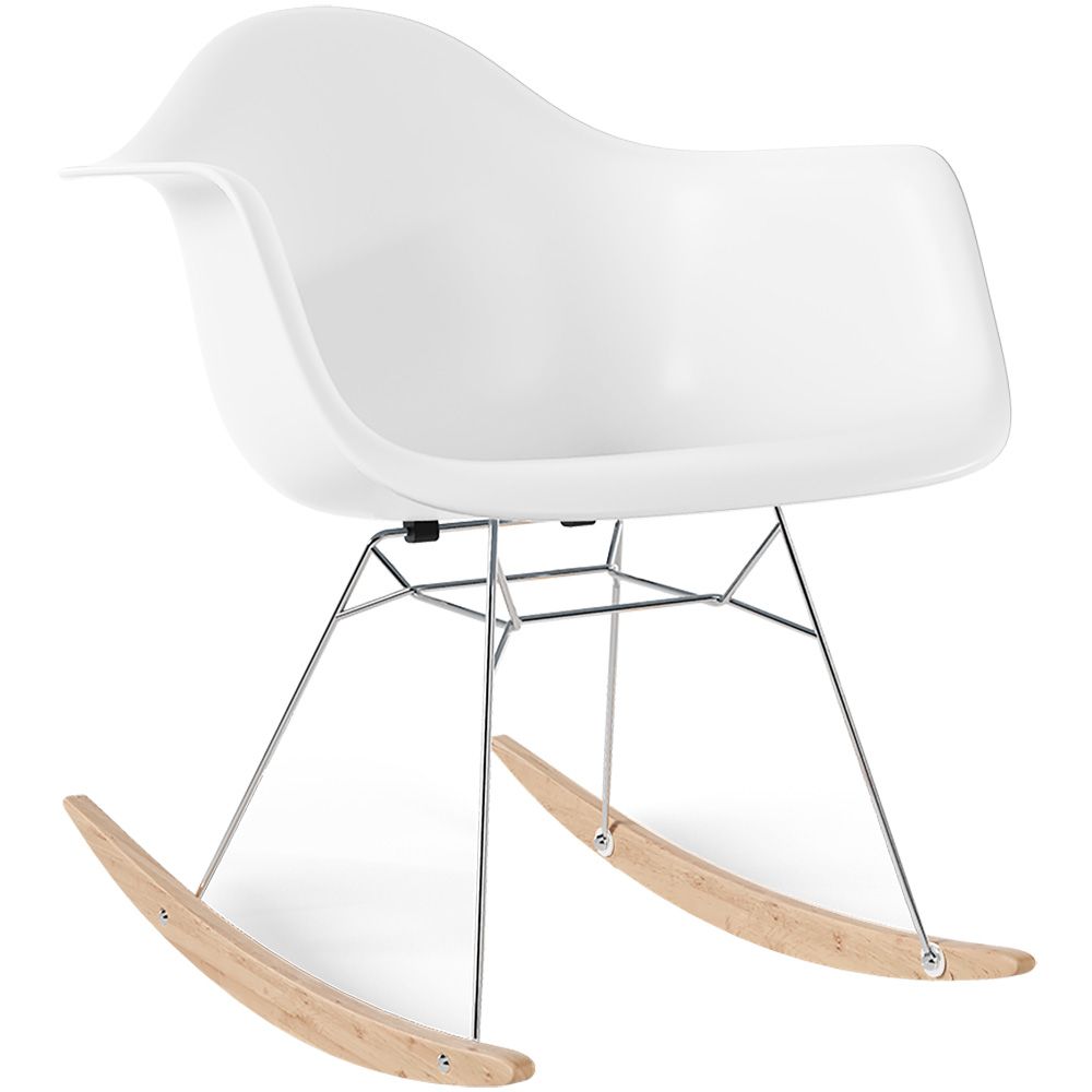 Schommelstoel - Scandinavisch Design - Houten en Metalen Poten - Nordika image 8