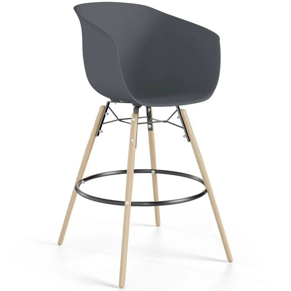 Barkruk - Scandinavisch Design - Natuurlijke Houten Poten - Melania image 8