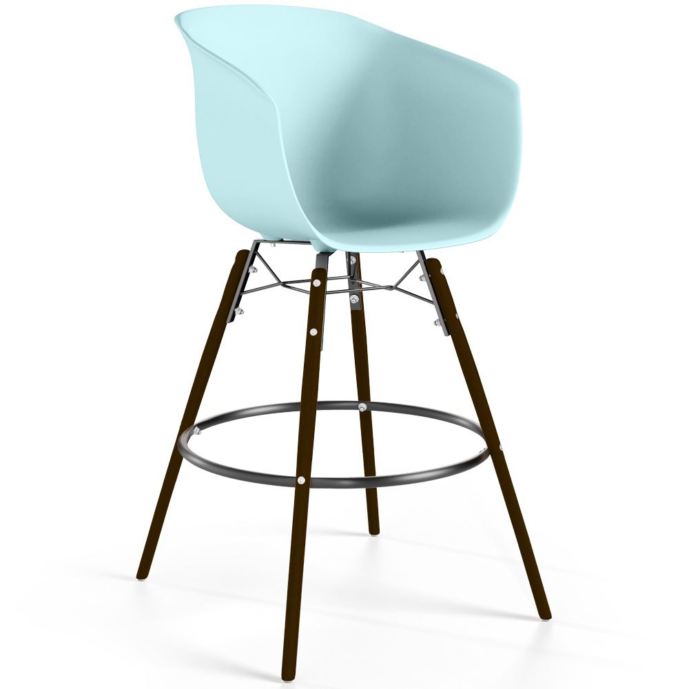 Barkruk - Scandinavisch Design - Donkere Houten Poten - Pirela image 8