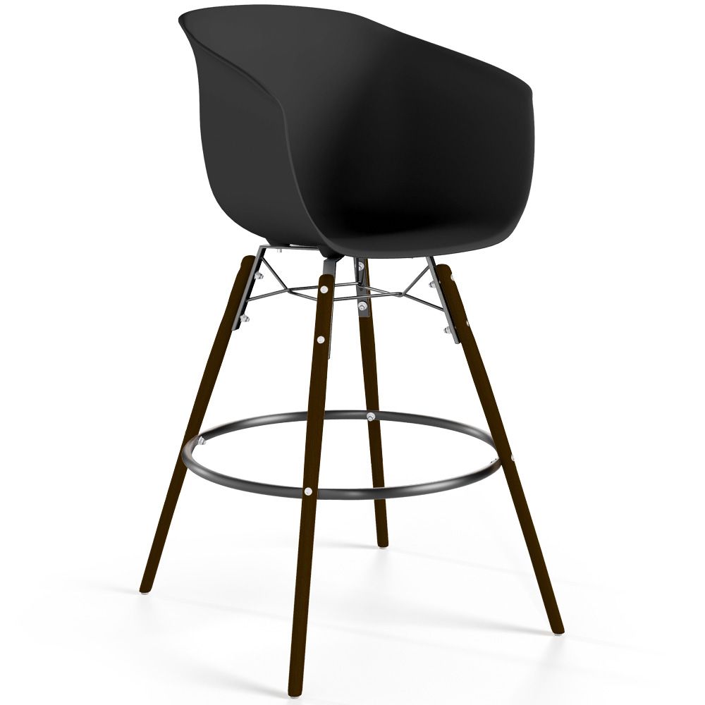 Barkruk - Scandinavisch Design - Donkere Houten Poten - Pirela image 8
