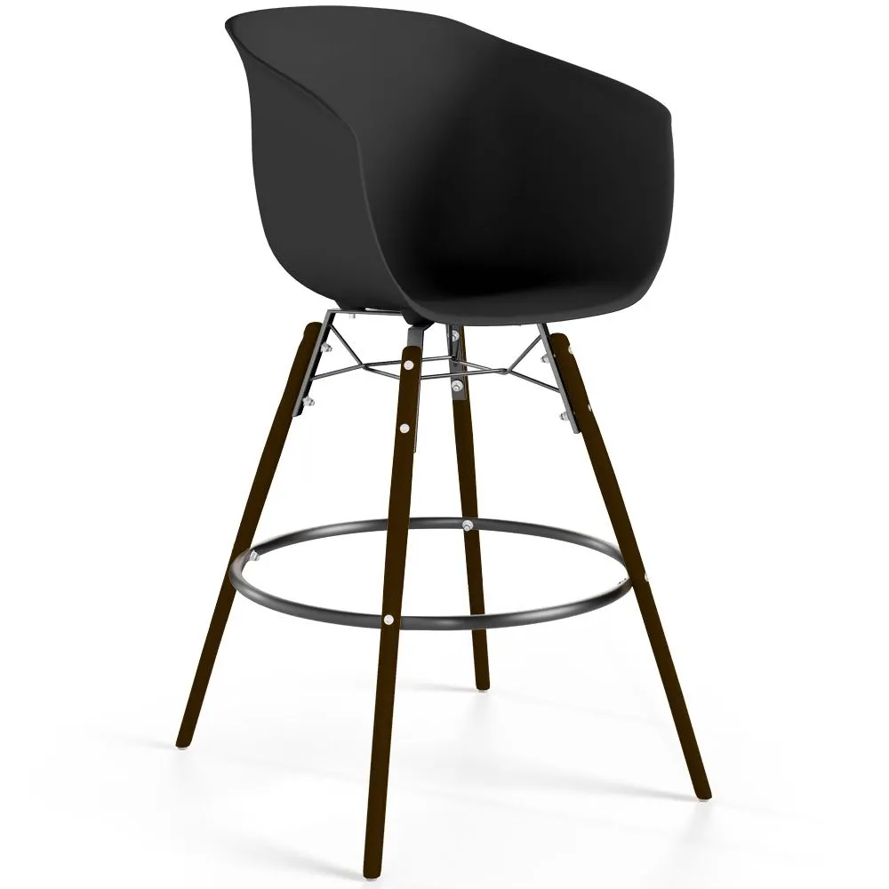 Barkruk - Scandinavisch Design - Donkere Houten Poten - Pirela image 8