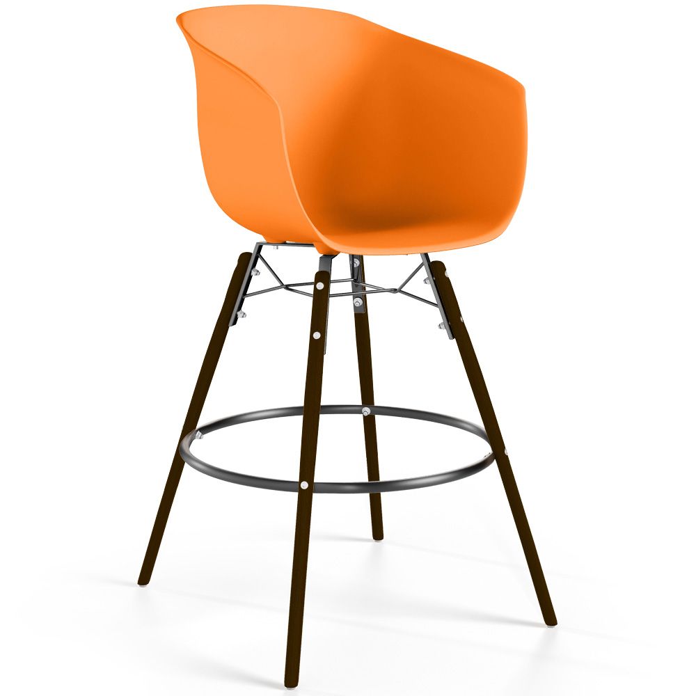 Barkruk - Scandinavisch Design - Donkere Houten Poten - Pirela image 8