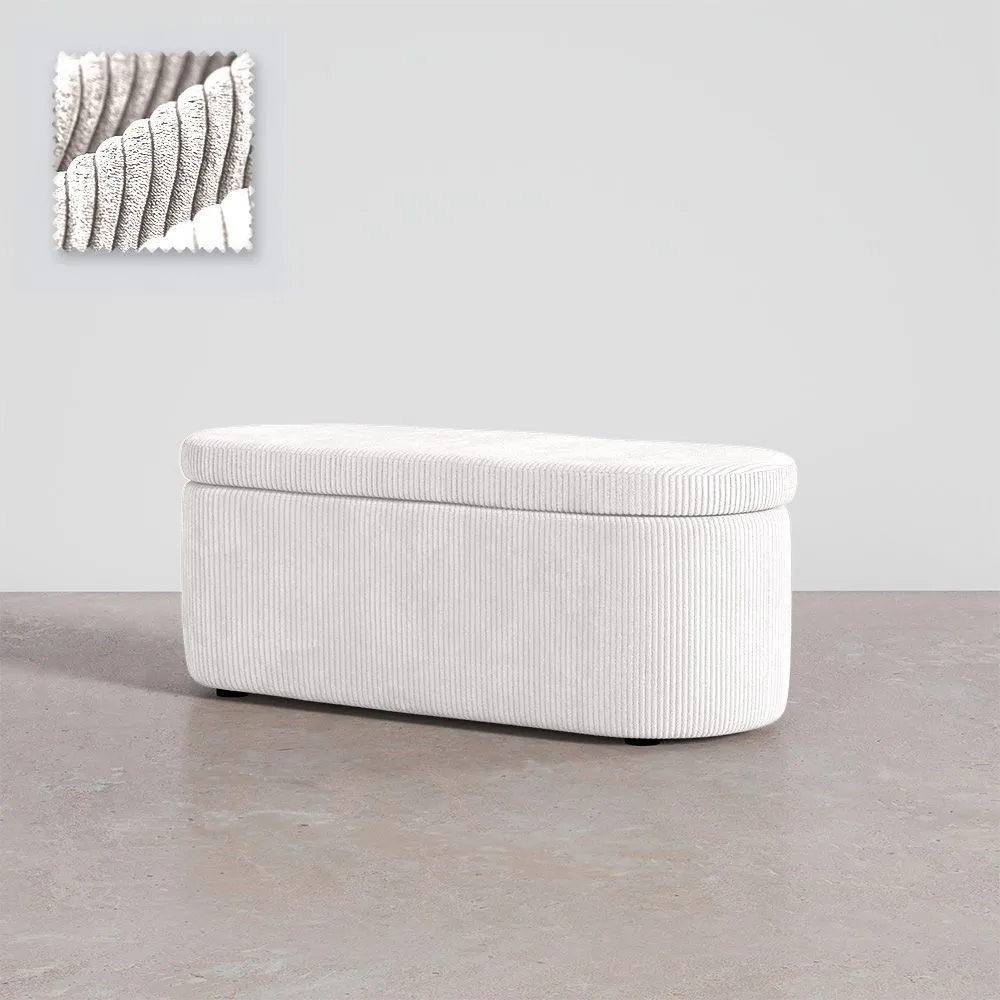 Bank Met Interne Opbergruimte Bekleed Met Fluwelen Corduroystof - Eiren image 8
