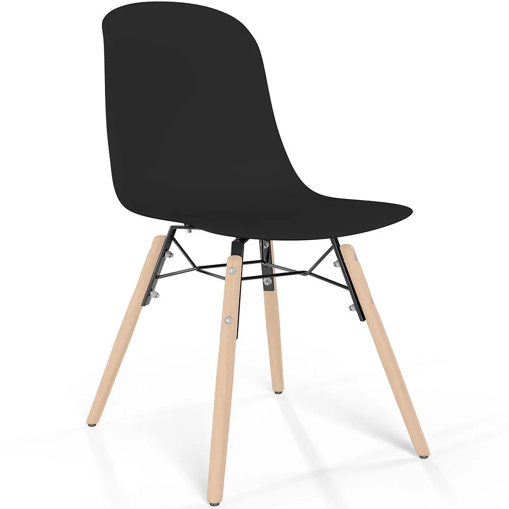 Eetkamerstoel met poten van natuurlijk hout – Moderne stijl en functionaliteit -Broly image 8