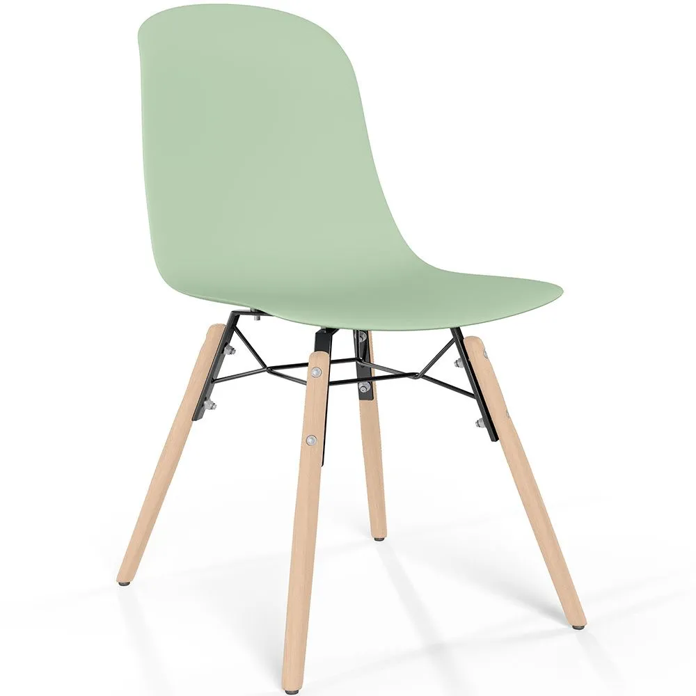 Eetkamerstoel met poten van natuurlijk hout – Moderne stijl en functionaliteit -Broly image 8