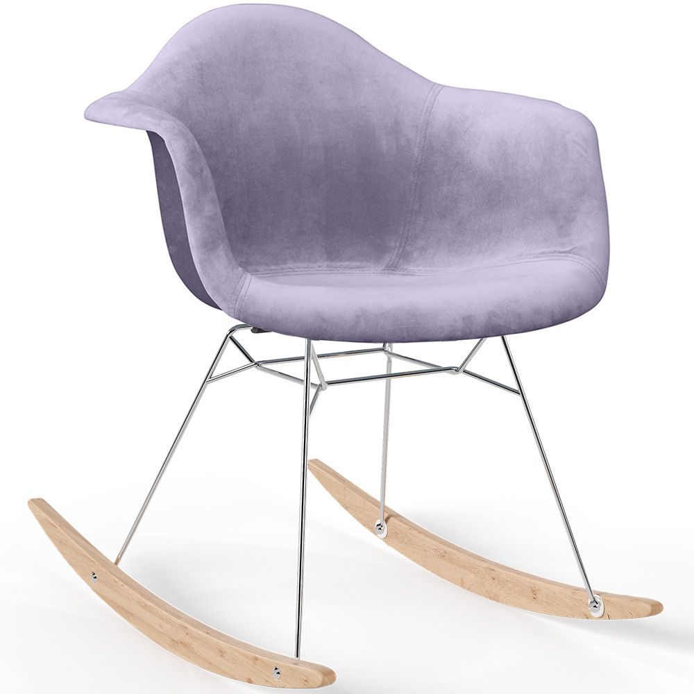 Schommelstoel Moderne Stof Bekleed – Nordic Stijl - Nordika image 8