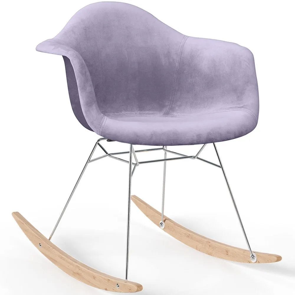 Schommelstoel Moderne Stof Bekleed – Nordic Stijl - Nordika image 8