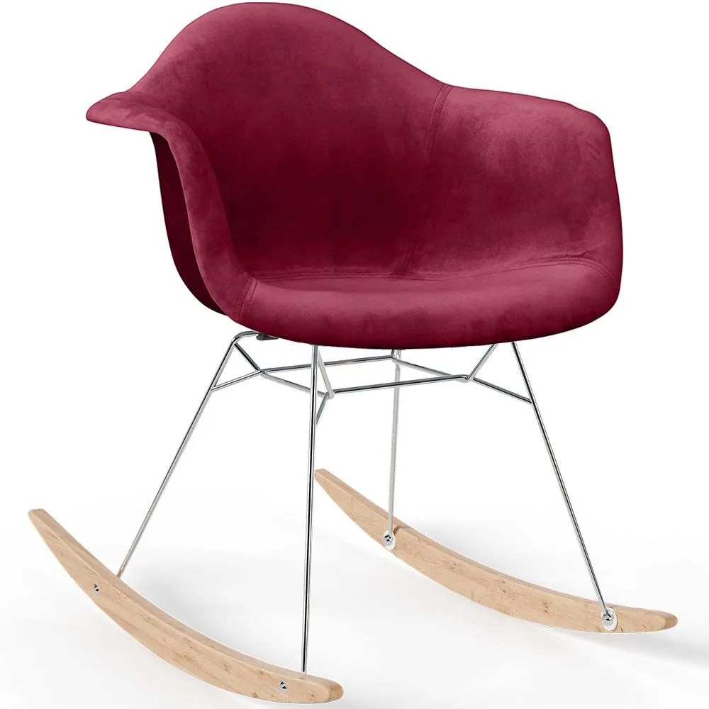 Schommelstoel Moderne Stof Bekleed – Nordic Stijl - Nordika image 8