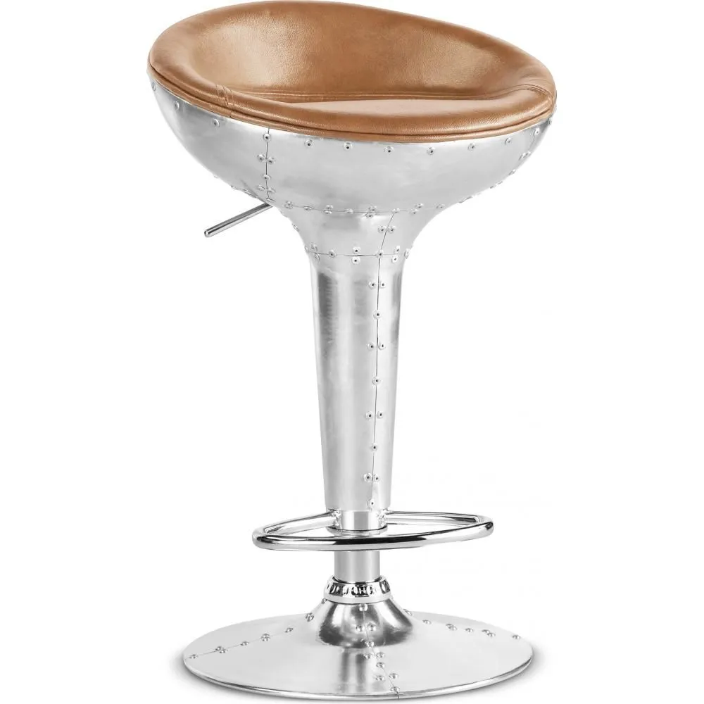 Metalen ronde kruk - Aviator stijl - 90 cm - Aviator image 8
