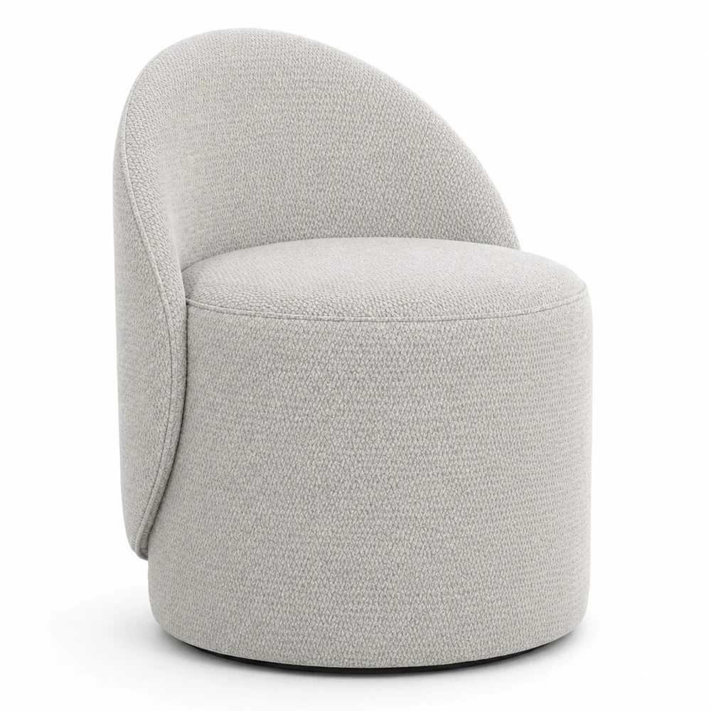 Kruk Laag Rond – Beklede Zitting met Rugleuning – Yaby image 8