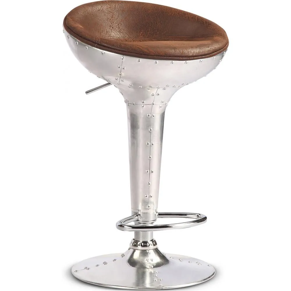 Ronde Metalen Kruk - Aviator Stijl - 70cm - Aviator image 8