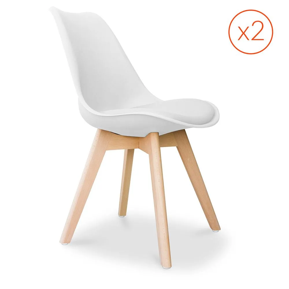 Set van 2 Denisse stoelen in Scandinavisch design met kussen - Mat image 8