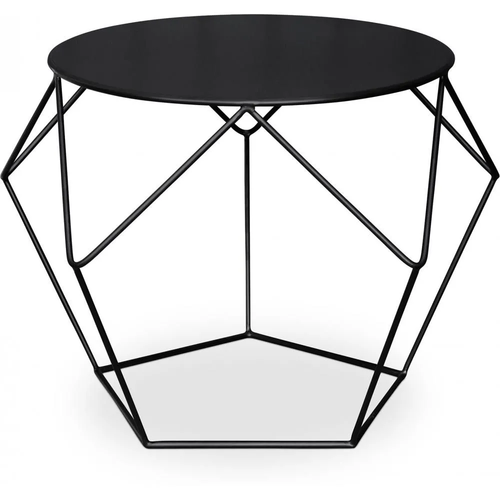 Ronde verstelbare bijzettafel - industrieel ontwerp - metaal - Diamond image 8