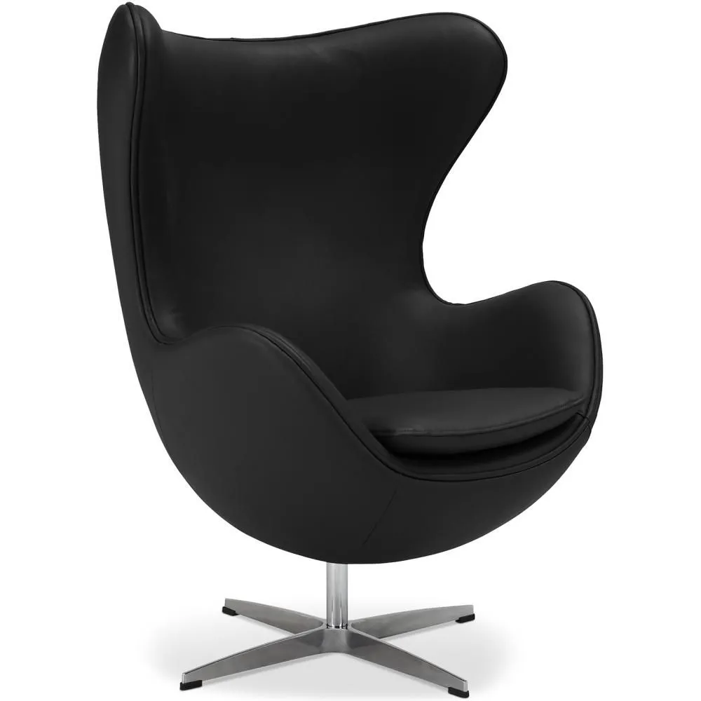 Fauteuil met armleuningen - Bekleed met lakleer - Egg Design - Brave - Eny image 8