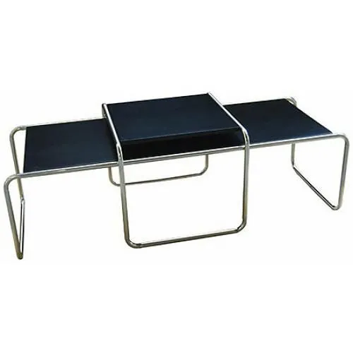 Set van 2 Stapelbare Salontafels - Hout & Staal - Lacky image 8